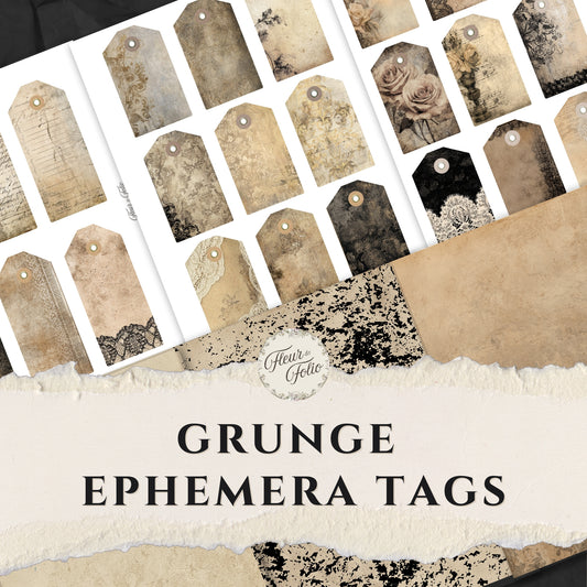 Grunge Ephemera Tags